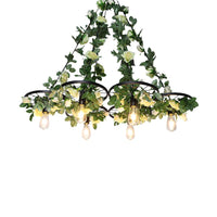 3/6 Heads Chandelier Pendant Light Retro Wheel Iron Fixture - Rebooters