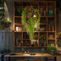 2-Bulb Wheel Ceiling Chandelier Farmhouse Black Iron Light - Rebooters