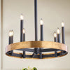 Mid-Century Wheel Chandelier 9/12 Heads Metal Ceiling Lamp - Rebooters