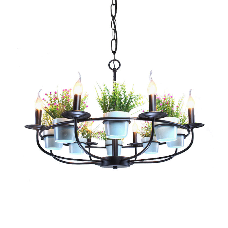 Candelabra Living Room Chandelier Industrial Iron Pendant Light - Rebooters