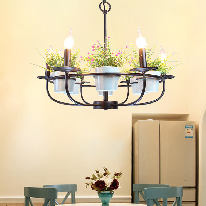 Candelabra Living Room Chandelier Industrial Iron Pendant Light - Rebooters