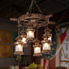 Nautical Lantern Chandelier Light Fixture 6 Heads Clear Lamp - Rebooters