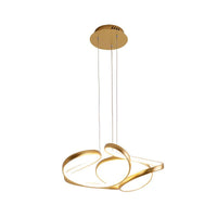 18"/19.5" W Minimalist LED Hanging Light in Gold/Coffee - Rebooters