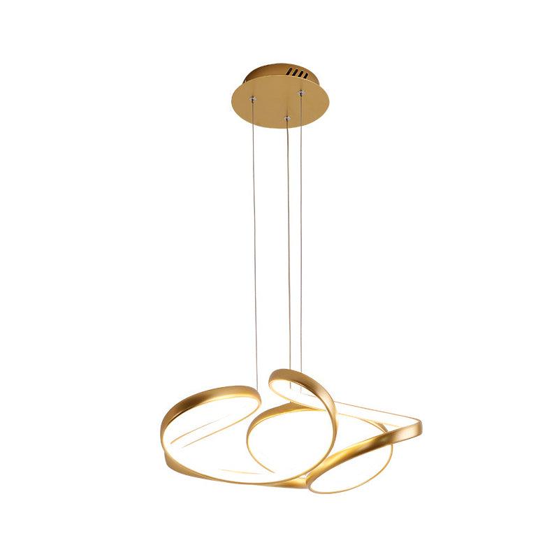 18"/19.5" W Minimalist LED Hanging Light in Gold/Coffee - Rebooters