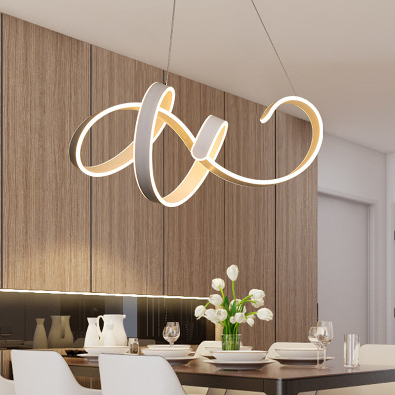 Winding Dinette Ceiling Chandelier Aluminum Simplicity LED Pendant - Rebooters