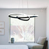 Twisted Chandelier Pendant Modern Acrylic Black Ceiling Light - Rebooters