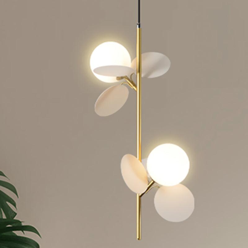 2 Heads Restaurant Pendant Chandelier Nordic Grey White Red Yellow Blue Hanging Lamp - Rebooters