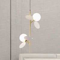 2 Heads Restaurant Pendant Chandelier Nordic Grey White Red Yellow Blue Hanging Lamp - Rebooters