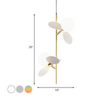 2 Heads Restaurant Pendant Chandelier Nordic Grey White Red Yellow Blue Hanging Lamp - Rebooters