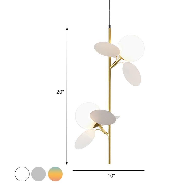 2 Heads Restaurant Pendant Chandelier Nordic Grey White Red Yellow Blue Hanging Lamp - Rebooters