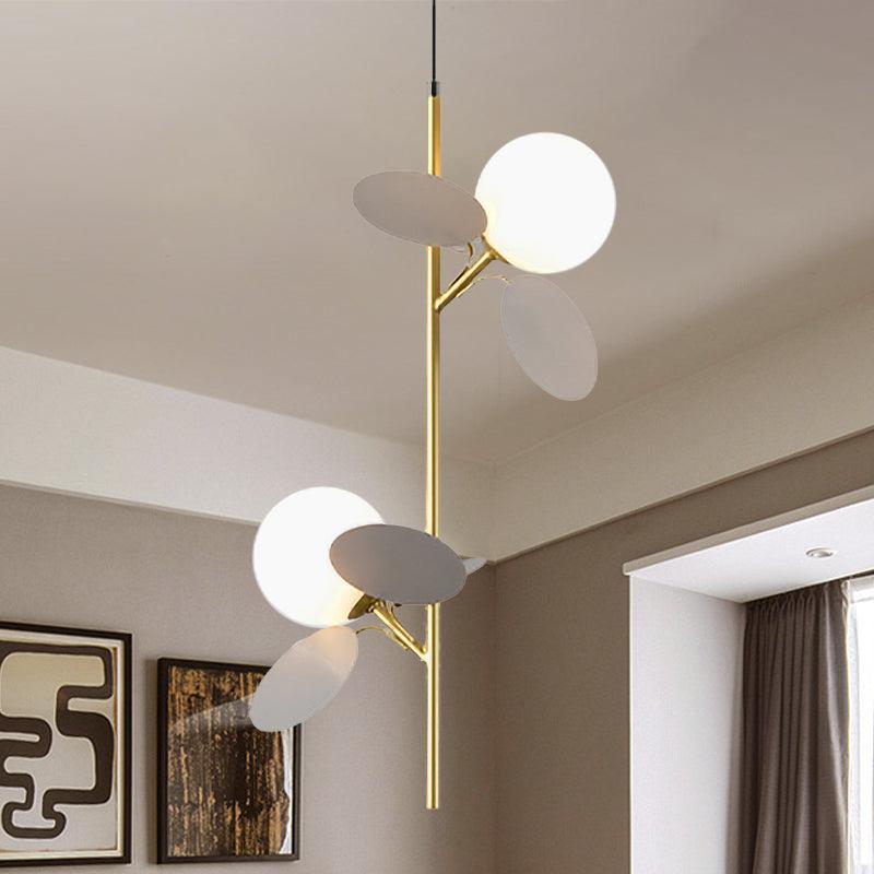 2 Heads Restaurant Pendant Chandelier Nordic Grey White Red Yellow Blue Hanging Lamp - Rebooters