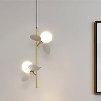 2 Heads Restaurant Pendant Chandelier Nordic Grey White Red Yellow Blue Hanging Lamp - Rebooters