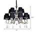 6/8 Heads Metal Suspension Lamp Country Conic Fabric Chandelier - Rebooters