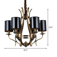 6/8 Heads Pendant Chandelier Countryside Bedroom Metal Light - Rebooters