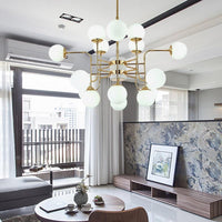 12/16/24 Lights Chandelier Contemporary Gold Hanging Lamp - Rebooters