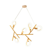 3/5/6 Lights Kitchen Ceiling Light with Branch Acrylic Shade - Rebooters