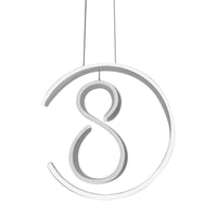 6/7/8-Shaped Drop Pendant Simple Acrylic White Chandelier - Rebooters