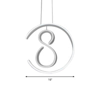 6/7/8-Shaped Drop Pendant Simple Acrylic White Chandelier - Rebooters