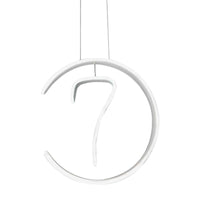 6/7/8-Shaped Drop Pendant Simple Acrylic White Chandelier - Rebooters