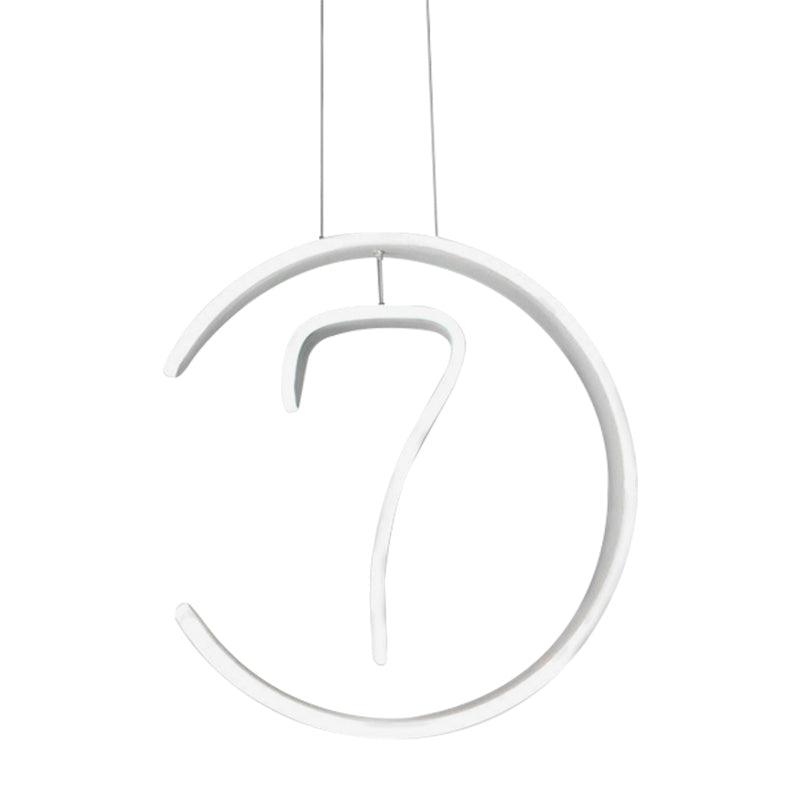 6/7/8-Shaped Drop Pendant Simple Acrylic White Chandelier - Rebooters