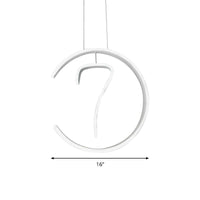 6/7/8-Shaped Drop Pendant Simple Acrylic White Chandelier - Rebooters