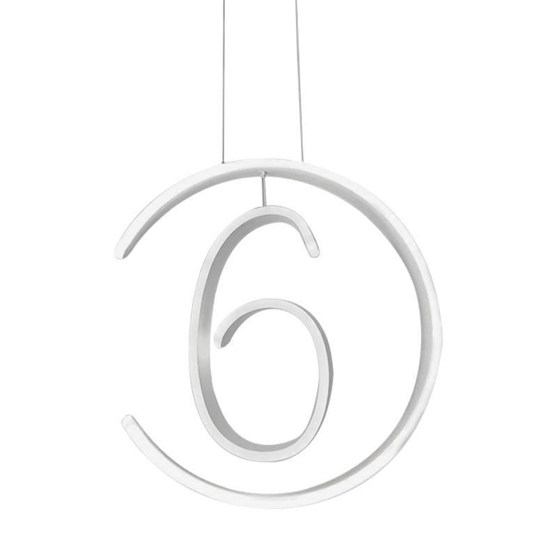 6/7/8-Shaped Drop Pendant Simple Acrylic White Chandelier - Rebooters