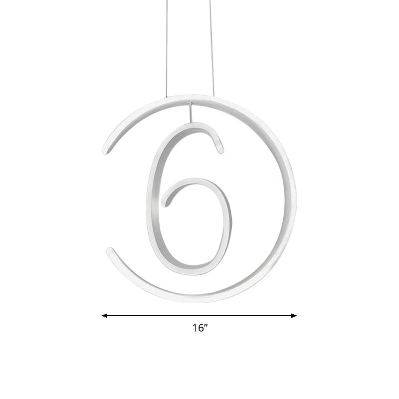 6/7/8-Shaped Drop Pendant Simple Acrylic White Chandelier - Rebooters