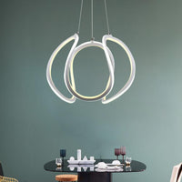1 Light LED Dining Room Ceiling Pendant Acrylic Minimalist Chandelier - Rebooters