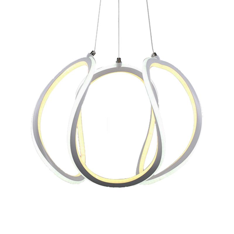 1 Light LED Dining Room Ceiling Pendant Acrylic Minimalist Chandelier - Rebooters