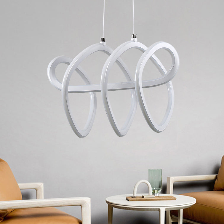 1 Light LED Dining Room Ceiling Pendant Acrylic Minimalist Chandelier - Rebooters