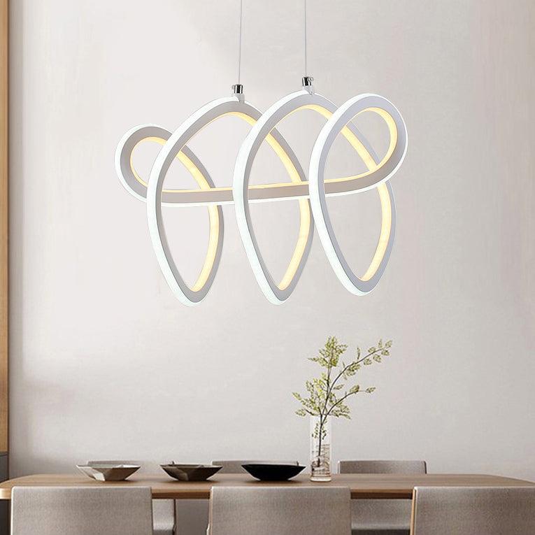 1 Light LED Dining Room Ceiling Pendant Acrylic Minimalist Chandelier - Rebooters