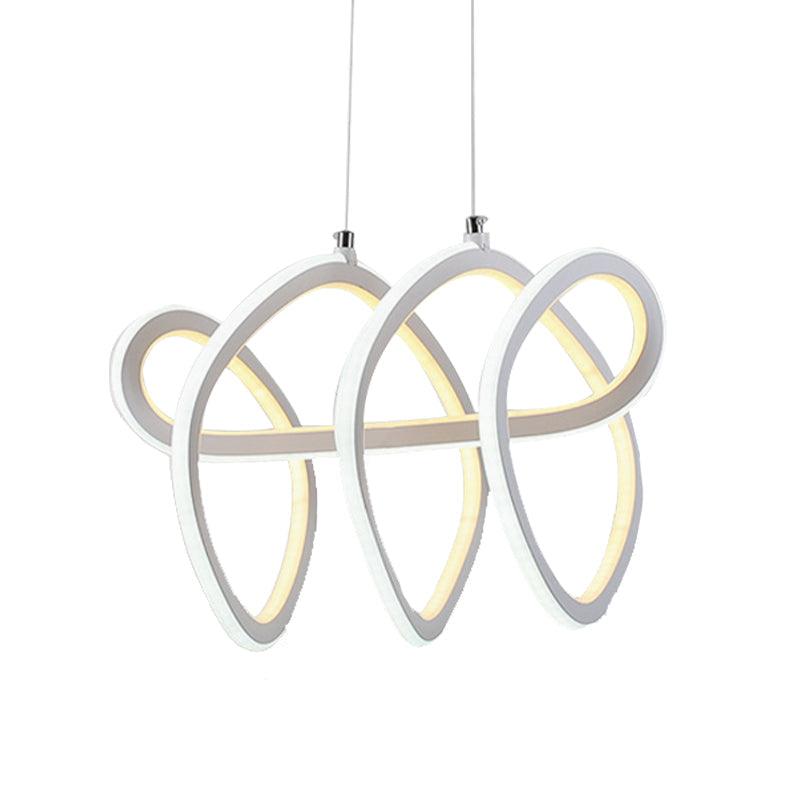 1 Light LED Dining Room Ceiling Pendant Acrylic Minimalist Chandelier - Rebooters