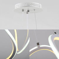 1 Light LED Dining Room Ceiling Pendant Acrylic Minimalist Chandelier - Rebooters