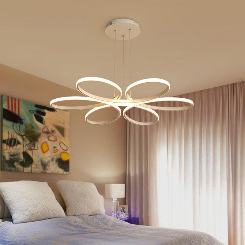 Acrylic Flower Chandelier Light Contemporary LED Ceiling Pendant - Rebooters