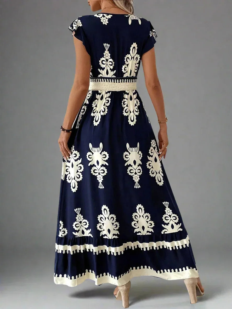 Elegant Women's Maxi Dress with Flowy Bohemian Style Rebooters Maxi Women's Dresses