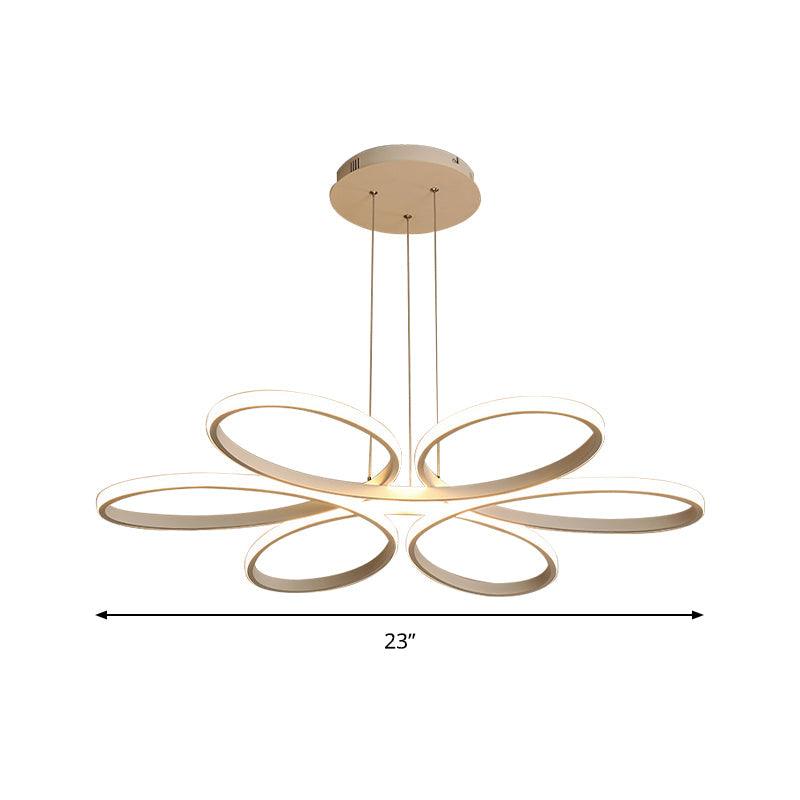 Acrylic Flower Chandelier Light Contemporary LED Ceiling Pendant - Rebooters