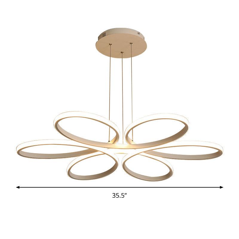 Acrylic Flower Chandelier Light Contemporary LED Ceiling Pendant - Rebooters