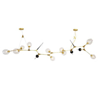 6/10 Lights Chandelier Modernist Gold Pendant with Glass Shade - Rebooters