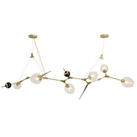 6/10 Lights Chandelier Modernist Gold Pendant with Glass Shade - Rebooters