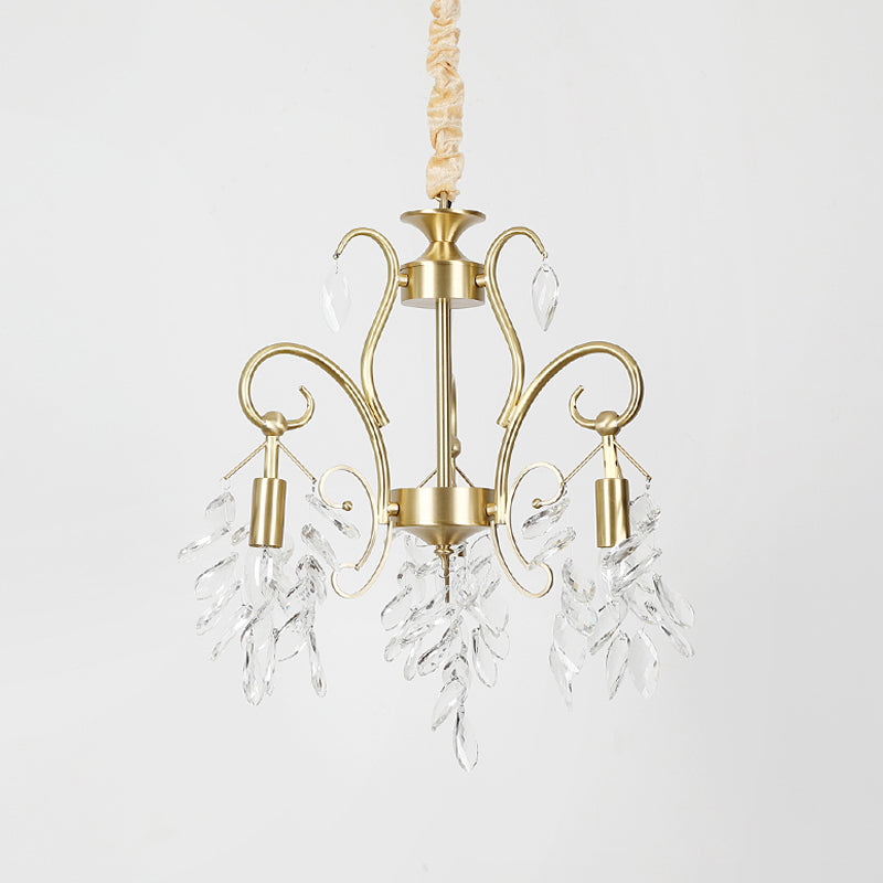 Vintage Teardrop Pendant Light Clear Cut Crystal Chandelier - Rebooters