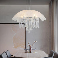 5 Bulbs Flower Hanging Chandelier Light Modern Glass Ceiling - Rebooters