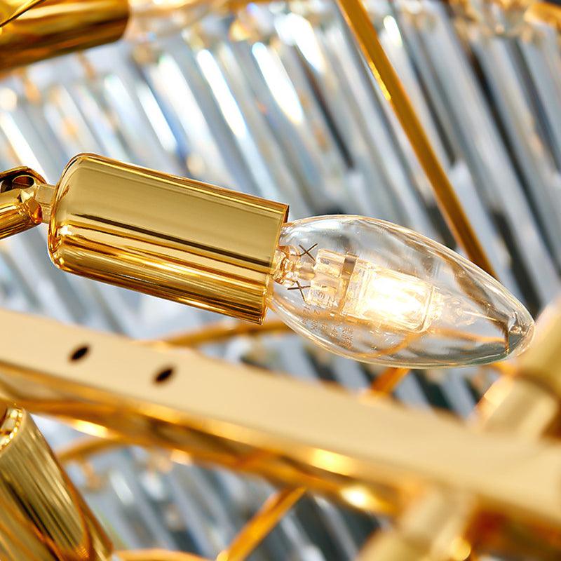 8-Light Stainless Steel Pendant Lighting Modern Brass Chandelier - Rebooters