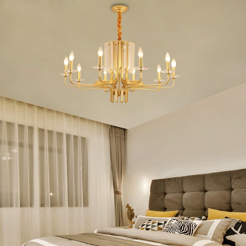 4/6/8 Lights Brass Hanging Ceiling Light Vintage Chandelier - Rebooters