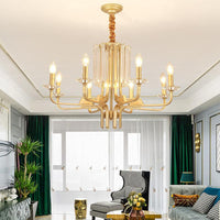 4/6/8 Lights Brass Hanging Ceiling Light Vintage Chandelier - Rebooters