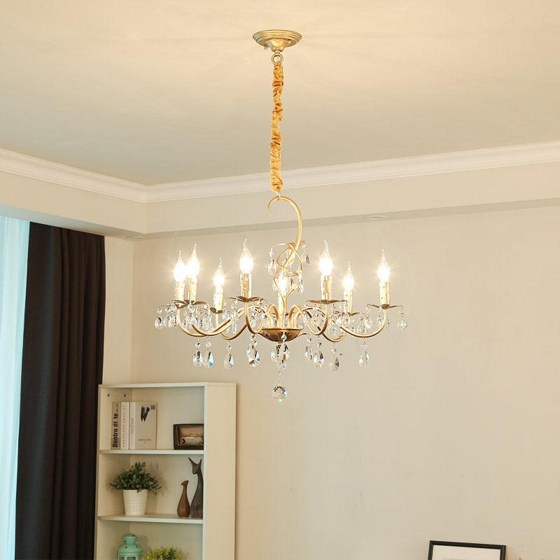 5/8-Light Metallic Chandelier Lamp Modern Gold Finish Light - Rebooters