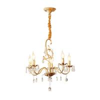 5/8-Light Metallic Chandelier Lamp Modern Gold Finish Light - Rebooters