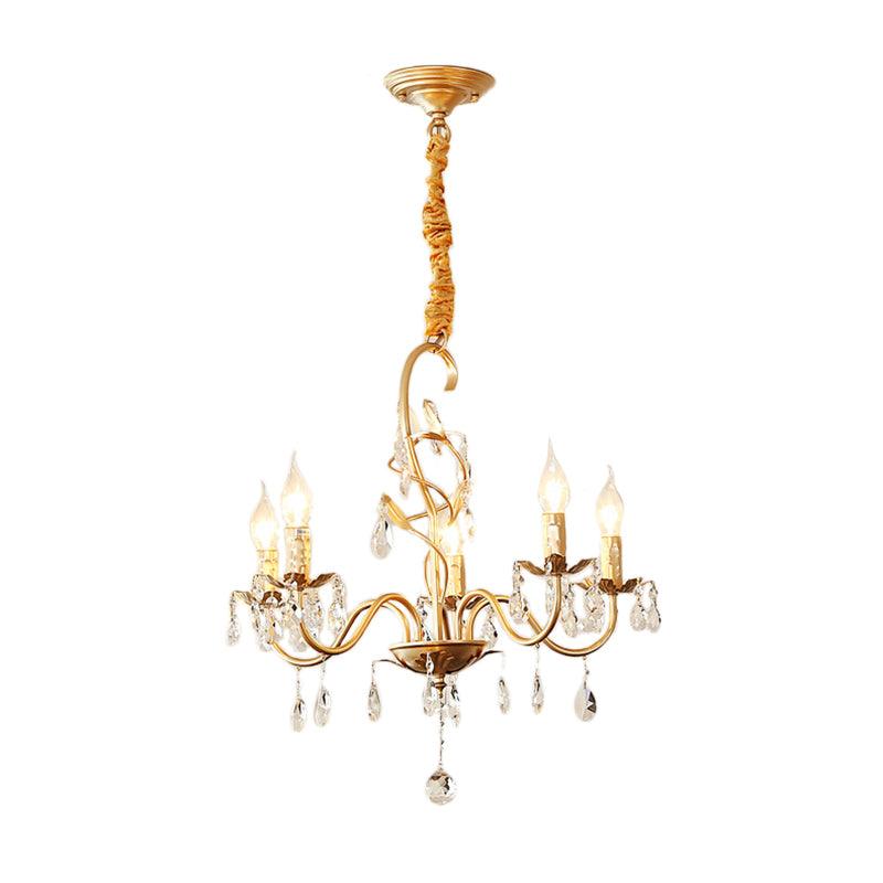 5/8-Light Metallic Chandelier Lamp Modern Gold Finish Light - Rebooters