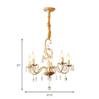 5/8-Light Metallic Chandelier Lamp Modern Gold Finish Light - Rebooters