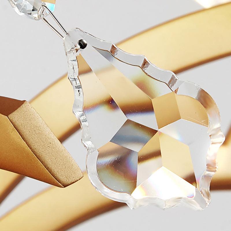 6/8 Bulbs Gold Chandelier Pendant Light Modern Bell Shade - Rebooters