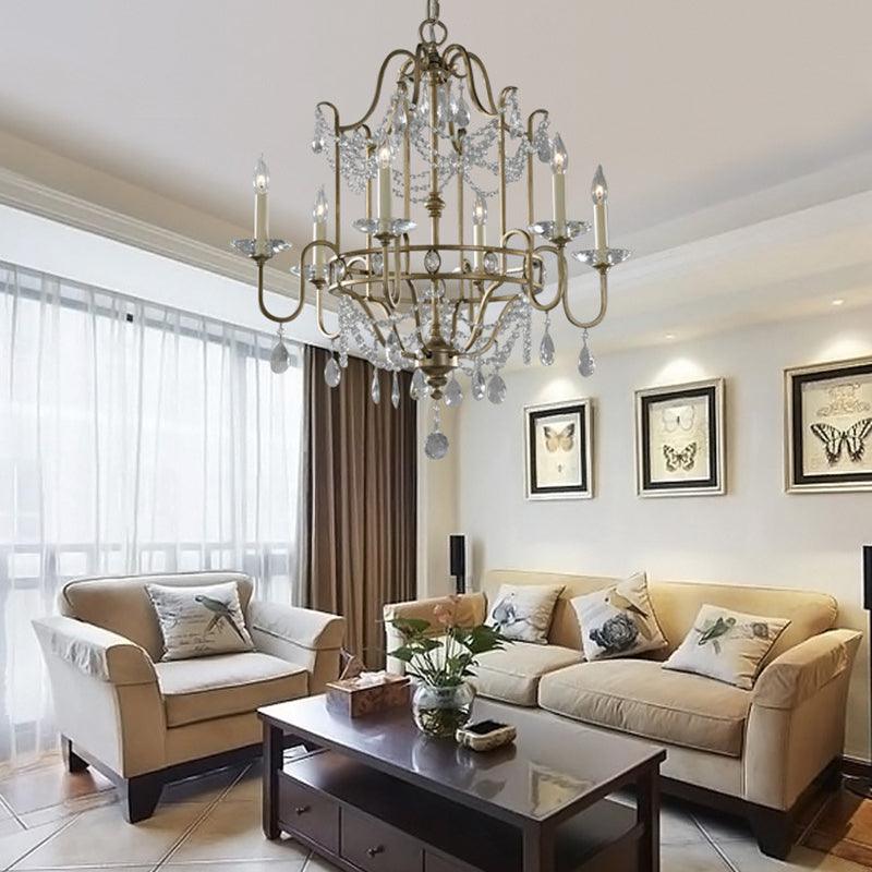 4/6 Heads Metallic Pendant Light Fixture Modern Brass Finish - Rebooters